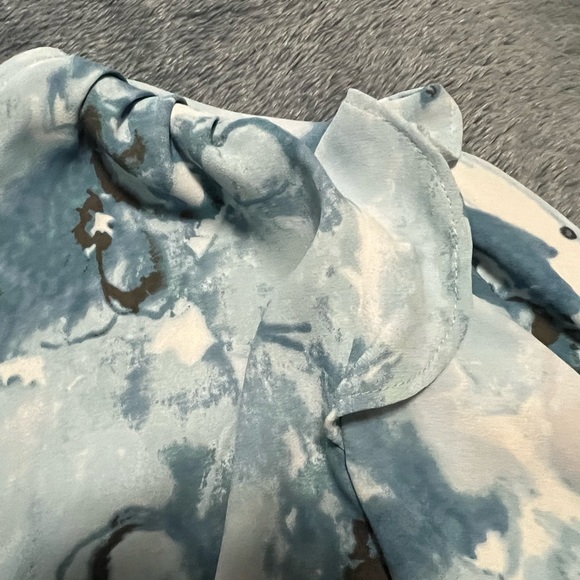 WHBM blue banded long sleeve shirt - Picture 7 of 8